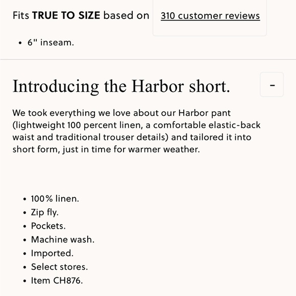 NWOT J Crew 6" Harbor short in linen - Picture 2 of 9